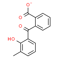 ChemSpider 2D Image | 2-(2-Hydroxy-3-methylbenzoyl)benzoate | C15H11O4