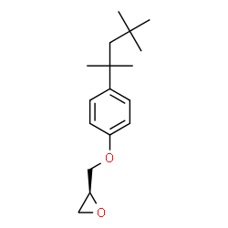 ChemSpider 2D Image | (2S)-2-{[4-(2,4,4-Trimethyl-2-pentanyl)phenoxy]methyl}oxirane | C17H26O2