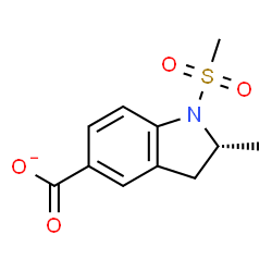 ChemSpider 2D Image | (2R)-2-Methyl-1-(methylsulfonyl)-5-indolinecarboxylate | C11H12NO4S