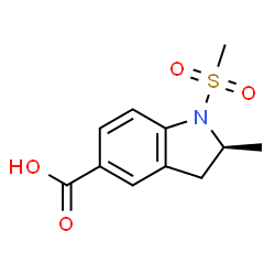 ChemSpider 2D Image | (2S)-2-Methyl-1-(methylsulfonyl)-5-indolinecarboxylic acid | C11H13NO4S