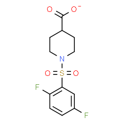 ChemSpider 2D Image | 1-[(2,5-Difluorophenyl)sulfonyl]-4-piperidinecarboxylate | C12H12F2NO4S