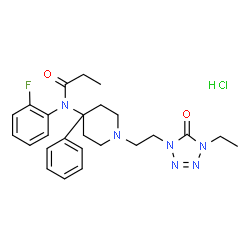 ChemSpider 2D Image | Trefentanil Hydrochloride | C25H32ClFN6O2