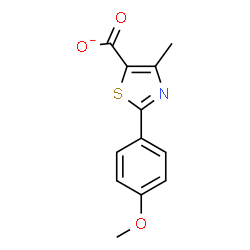 ChemSpider 2D Image | 2-(4-Methoxyphenyl)-4-methyl-1,3-thiazole-5-carboxylate | C12H10NO3S