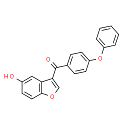 ChemSpider 2D Image | (5-Hydroxy-1-benzofuran-3-yl)(4-phenoxyphenyl)methanone | C21H14O4
