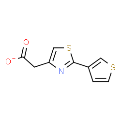 ChemSpider 2D Image | [2-(3-Thienyl)-1,3-thiazol-4-yl]acetate | C9H6NO2S2