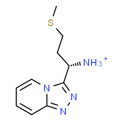 ChemSpider 2D Image | (1S)-3-(Methylsulfanyl)-1-([1,2,4]triazolo[4,3-a]pyridin-3-yl)-1-propanaminium | C10H15N4S