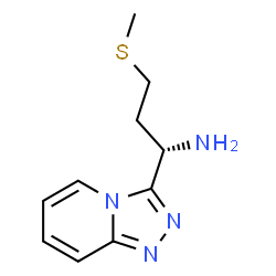 ChemSpider 2D Image | (1S)-3-(Methylsulfanyl)-1-([1,2,4]triazolo[4,3-a]pyridin-3-yl)-1-propanamine | C10H14N4S