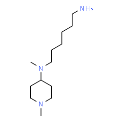 ChemSpider 2D Image | N-Methyl-N-(1-methyl-4-piperidinyl)-1,6-hexanediamine | C13H29N3