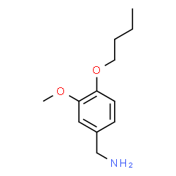 ChemSpider 2D Image | 1-(4-Butoxy-3-methoxyphenyl)methanamine | C12H19NO2