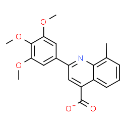 ChemSpider 2D Image | 8-Methyl-2-(3,4,5-trimethoxyphenyl)-4-quinolinecarboxylate | C20H18NO5