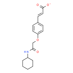 ChemSpider 2D Image | (2E)-3-{4-[2-(Cyclohexylamino)-2-oxoethoxy]phenyl}acrylate | C17H20NO4