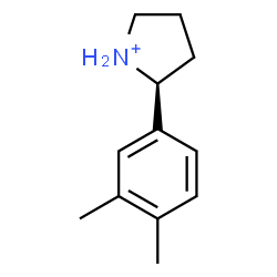 ChemSpider 2D Image | (2S)-2-(3,4-Dimethylphenyl)pyrrolidinium | C12H18N