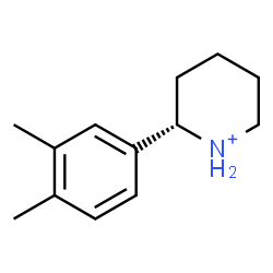 ChemSpider 2D Image | (2S)-2-(3,4-Dimethylphenyl)piperidinium | C13H20N