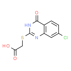 ChemSpider 2D Image | 2-((7-Chloro-4-hydroxyquinazolin-2-yl)thio)acetic acid | C10H7ClN2O3S