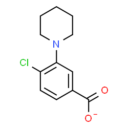 ChemSpider 2D Image | 4-Chloro-3-(1-piperidinyl)benzoate | C12H13ClNO2