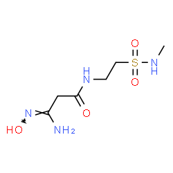 ChemSpider 2D Image | (3Z)-3-Amino-3-(hydroxyimino)-N-[2-(methylsulfamoyl)ethyl]propanamide | C6H14N4O4S