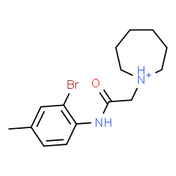 ChemSpider 2D Image | 1-{2-[(2-Bromo-4-methylphenyl)amino]-2-oxoethyl}azepanium | C15H22BrN2O