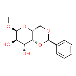 ChemSpider 2D Image | Methyl 4,6-O-benzylidene-alpha-D-galactopyranoside | C14H18O6