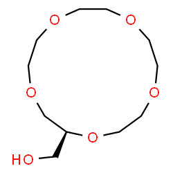 ChemSpider 2D Image | (2S)-1,4,7,10,13-Pentaoxacyclopentadecan-2-ylmethanol | C11H22O6