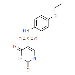 ChemSpider 2D Image | N-(4-Ethoxyphenyl)-2,4-dioxo-1,2,3,4-tetrahydro-5-pyrimidinesulfonamide | C12H13N3O5S