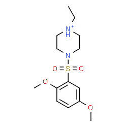 ChemSpider 2D Image | 4-[(2,5-Dimethoxyphenyl)sulfonyl]-1-ethylpiperazin-1-ium | C14H23N2O4S