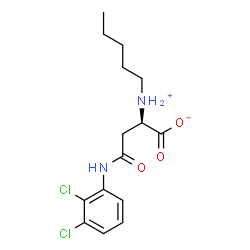 ChemSpider 2D Image | (2R)-4-[(2,3-Dichlorophenyl)amino]-4-oxo-2-(pentylammonio)butanoate | C15H20Cl2N2O3
