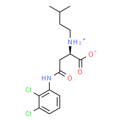 ChemSpider 2D Image | (2R)-4-[(2,3-Dichlorophenyl)amino]-2-[(3-methylbutyl)ammonio]-4-oxobutanoate | C15H20Cl2N2O3