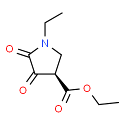 ChemSpider 2D Image | Ethyl (3R)-1-ethyl-4,5-dioxo-3-pyrrolidinecarboxylate | C9H13NO4