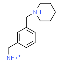 ChemSpider 2D Image | 1-[3-(Ammoniomethyl)benzyl]piperidinium | C13H22N2