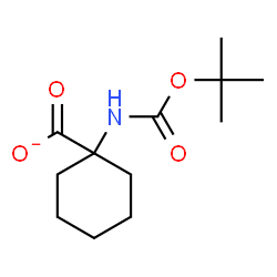 ChemSpider 2D Image | 1-({[(2-Methyl-2-propanyl)oxy]carbonyl}amino)cyclohexanecarboxylate | C12H20NO4