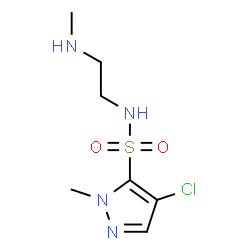 ChemSpider 2D Image | 4-Chloro-1-methyl-N-[2-(methylamino)ethyl]-1H-pyrazole-5-sulfonamide | C7H13ClN4O2S