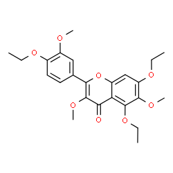 ChemSpider 2D Image | Flavone, 4',5,7-triethoxy-3,3',6-trimethoxy- | C24H28O8