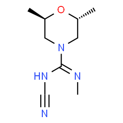 ChemSpider 2D Image | (2R,6R)-N-Cyano-N',2,6-trimethyl-4-morpholinecarboximidamide | C9H16N4O