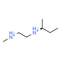 ChemSpider 2D Image | N-[(2S)-2-Butanyl]-N'-methyl-1,2-ethanediaminium | C7H20N2
