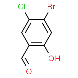 ChemSpider 2D Image | 4-Bromo-5-chloro-2-hydroxybenzaldehyde | C7H4BrClO2