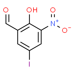 ChemSpider 2D Image | 2-Hydroxy-5-iodo-3-nitrobenzaldehyde | C7H4INO4
