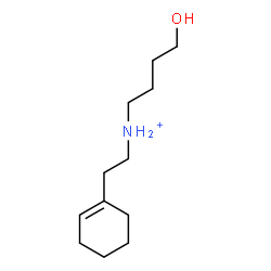 ChemSpider 2D Image | N-[2-(1-Cyclohexen-1-yl)ethyl]-4-hydroxy-1-butanaminium | C12H24NO