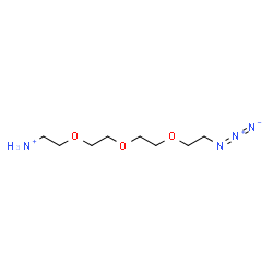 ChemSpider 2D Image | 2-{2-[2-(2-Azidoethoxy)ethoxy]ethoxy}ethanaminium | C8H19N4O3