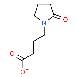 ChemSpider 2D Image | 4-(2-Oxo-1-pyrrolidinyl)butanoate | C8H12NO3