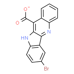 ChemSpider 2D Image | 7-Bromo-10H-indolo[3,2-b]quinoline-11-carboxylate | C16H8BrN2O2