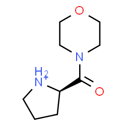 ChemSpider 2D Image | (2R)-2-(4-Morpholinylcarbonyl)pyrrolidinium | C9H17N2O2