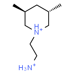 ChemSpider 2D Image | (3S,5S)-1-(2-Ammonioethyl)-3,5-dimethylpiperidinium | C9H22N2