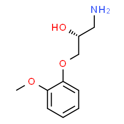 ChemSpider 2D Image | (2R)-1-Amino-3-(2-methoxyphenoxy)-2-propanol | C10H15NO3