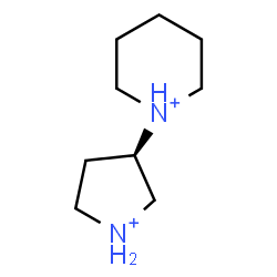 ChemSpider 2D Image | 1-[(3R)-3-Pyrrolidiniumyl]piperidinium | C9H20N2
