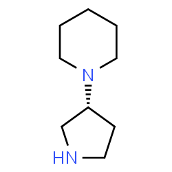 ChemSpider 2D Image | (R)-1-(Pyrrolidin-3-yl)piperidine | C9H18N2