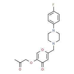 ChemSpider 2D Image | 2-{[4-(4-Fluorophenyl)-1-piperazinyl]methyl}-5-(2-oxopropoxy)-4H-pyran-4-one | C19H21FN2O4