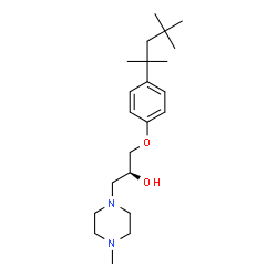 ChemSpider 2D Image | (2S)-1-(4-Methyl-1-piperazinyl)-3-[4-(2,4,4-trimethyl-2-pentanyl)phenoxy]-2-propanol | C22H38N2O2
