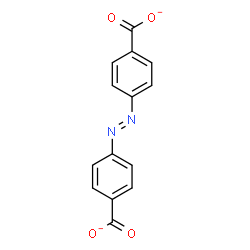 ChemSpider 2D Image | 4,4'-[(E)-1,2-Diazenediyl]dibenzoate | C14H8N2O4