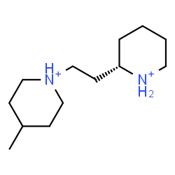 ChemSpider 2D Image | 4-Methyl-1-{2-[(2S)-2-piperidiniumyl]ethyl}piperidinium | C13H28N2