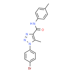 ChemSpider 2D Image | 1-(4-Bromophenyl)-5-methyl-N-(4-methylphenyl)-1H-1,2,3-triazole-4-carboxamide | C17H15BrN4O